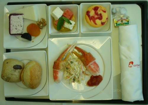 airberlin business class food catering drink
